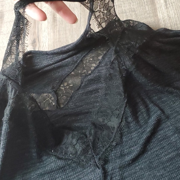 UO Pins and Needles cold shoulder lacy top - Picture 8 of 9